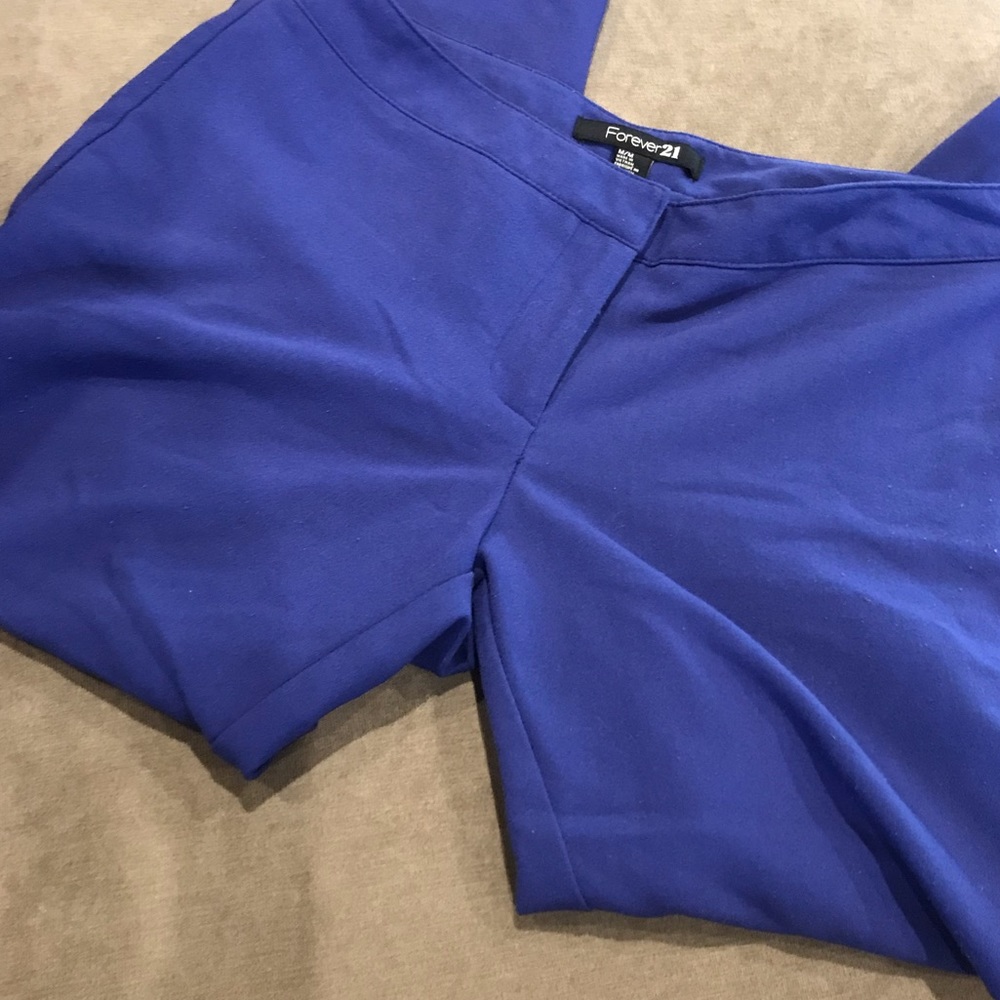 Forever 21 Indigo Cropped Slacks